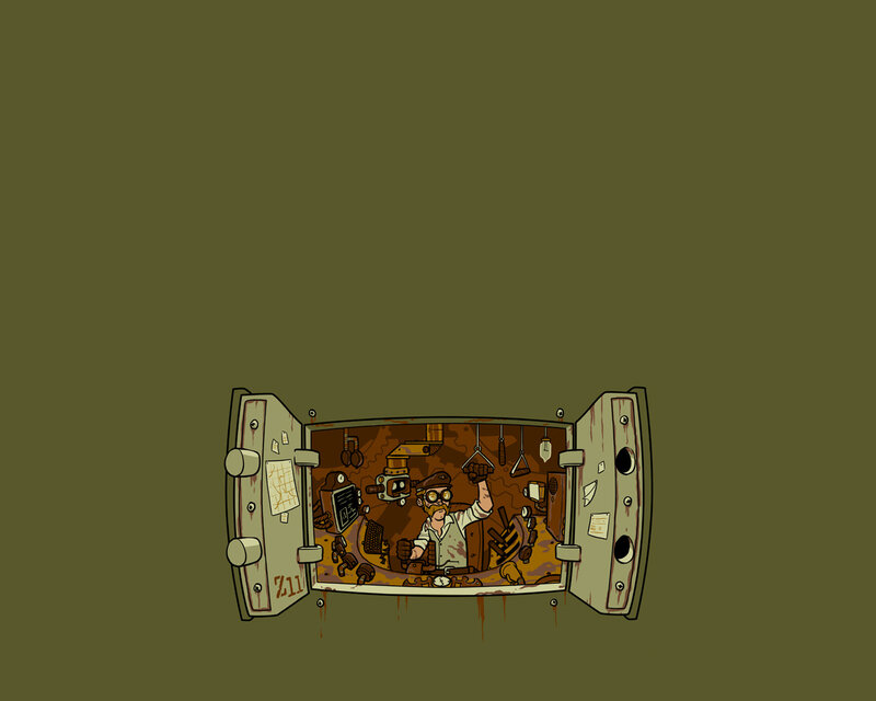 scientist in a safe