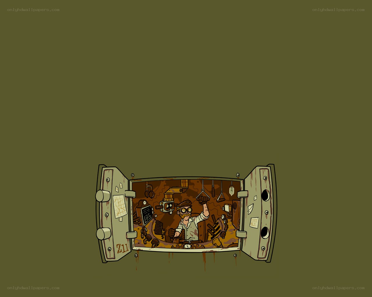 scientist in a safe