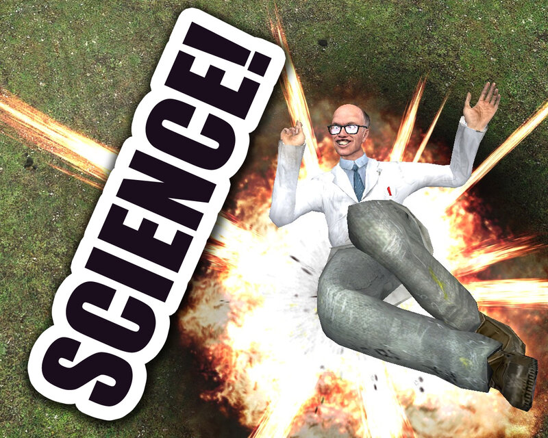 Scientist in explosion