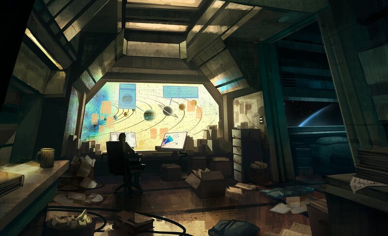 scientist in space lab