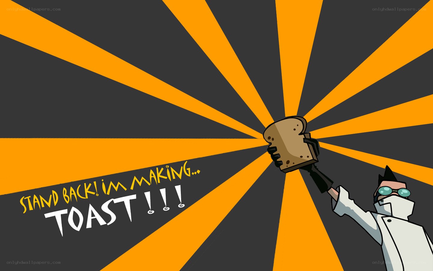 scientist making toast