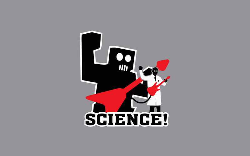 Scientist Playing Guitar