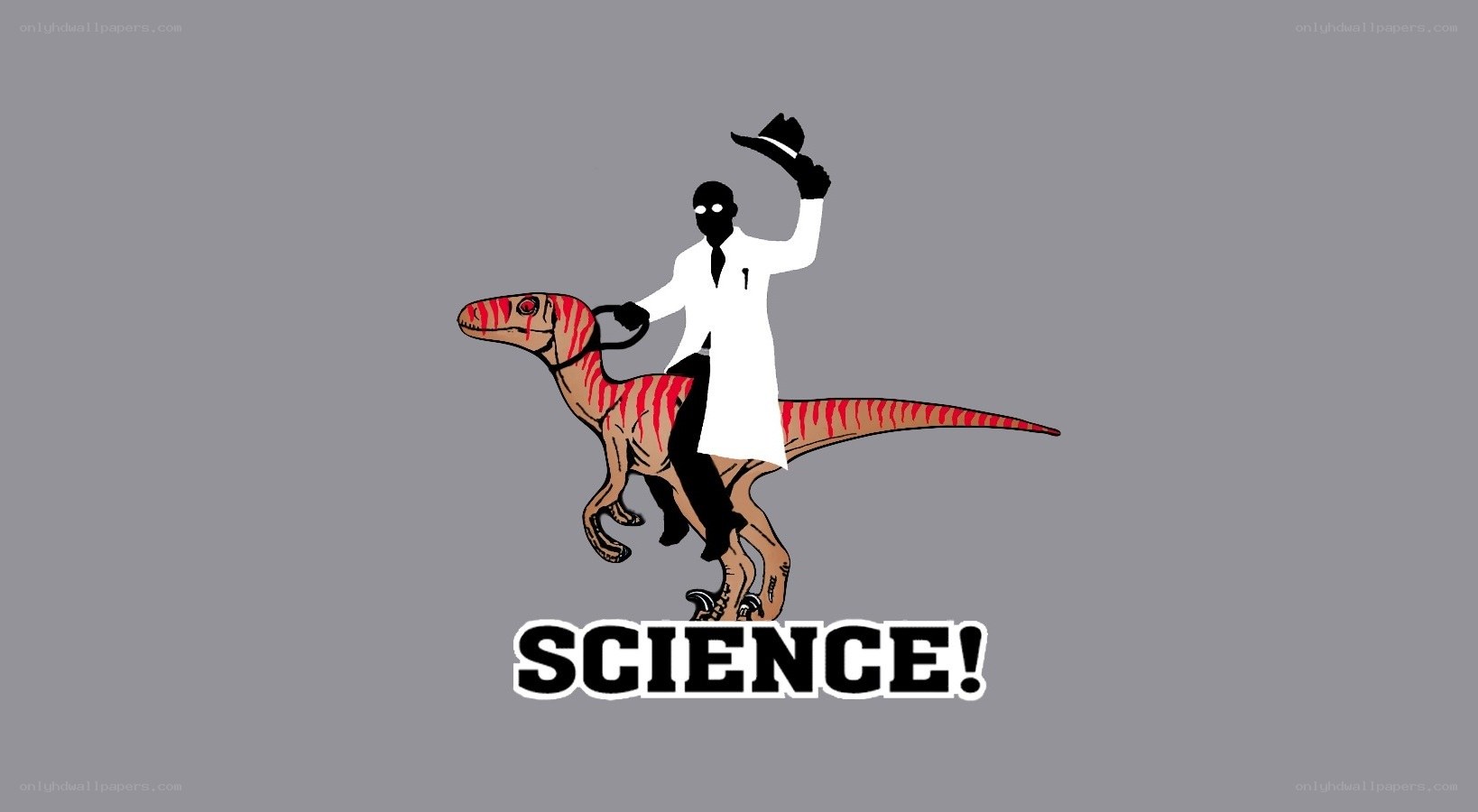 scientist riding dinosaur