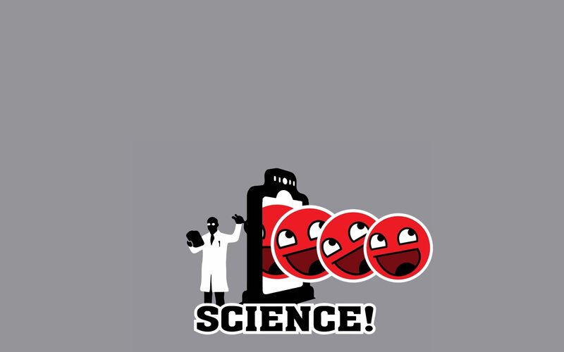 Scientist with Beaker — Gray