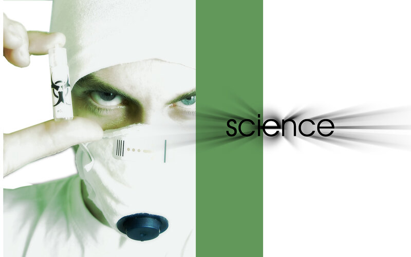 scientist with biohazard sample