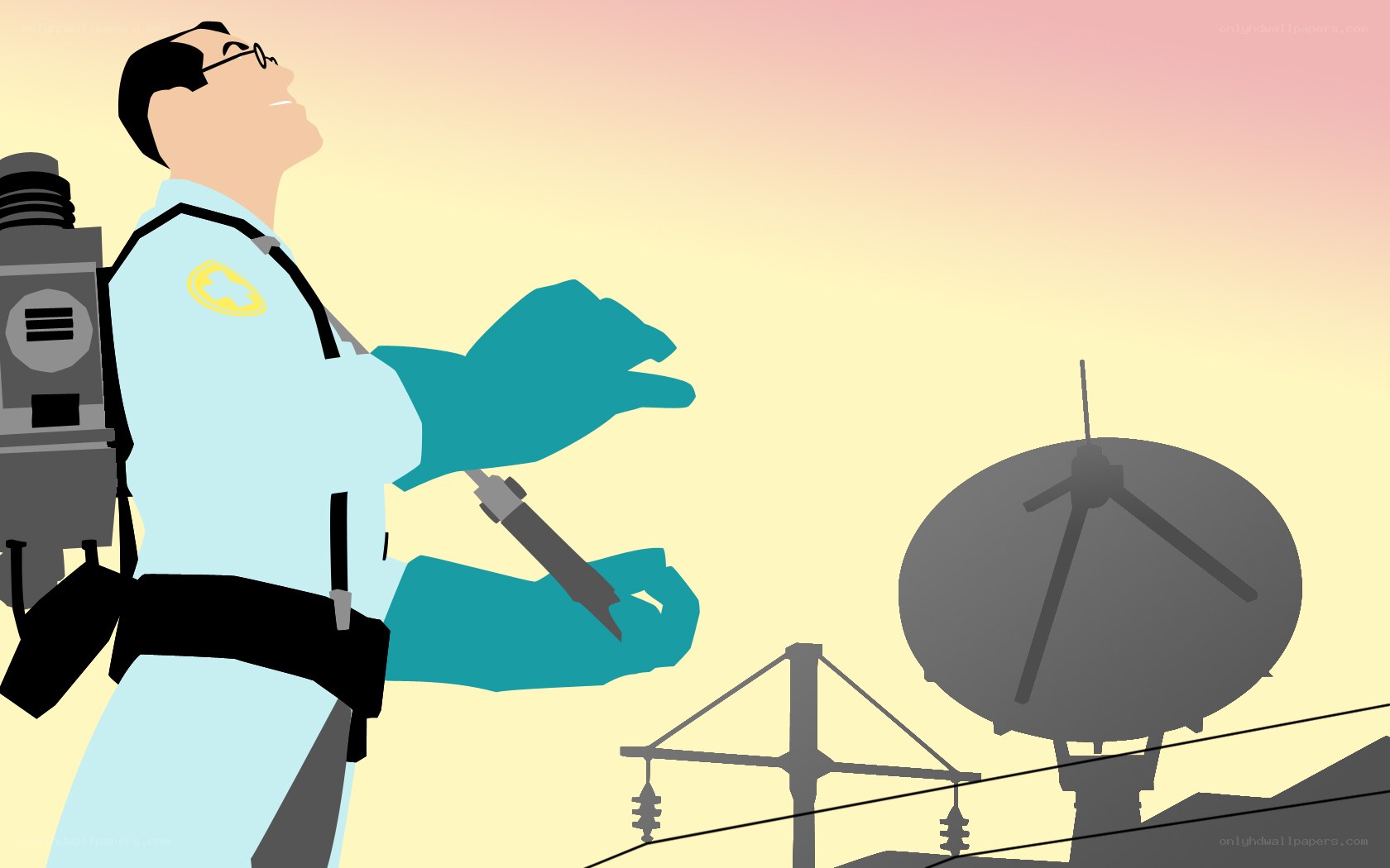 scientist with equipment