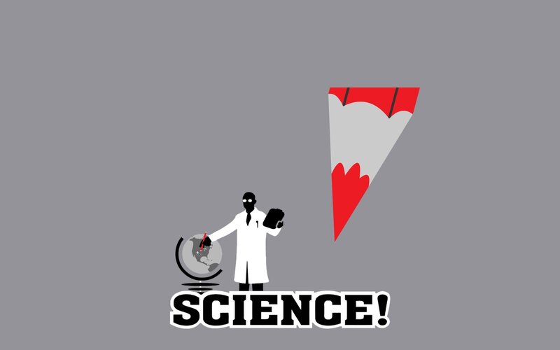 Scientist with Globe — Gray, Neutral, Vector Art, Pencil