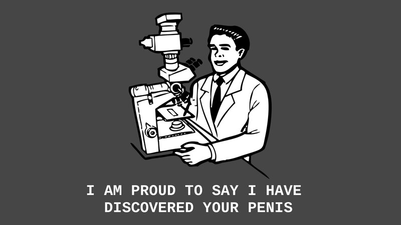 Scientist with Microscope — Black