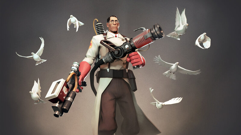 Scientist with pigeon gun