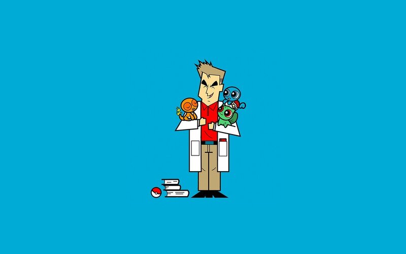 Scientist with Pokémon — Blue