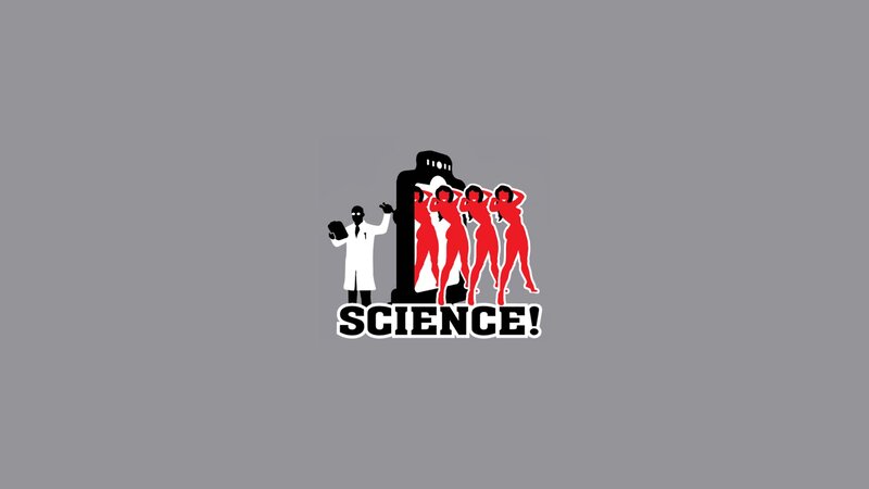 Scientist with Red Figures
