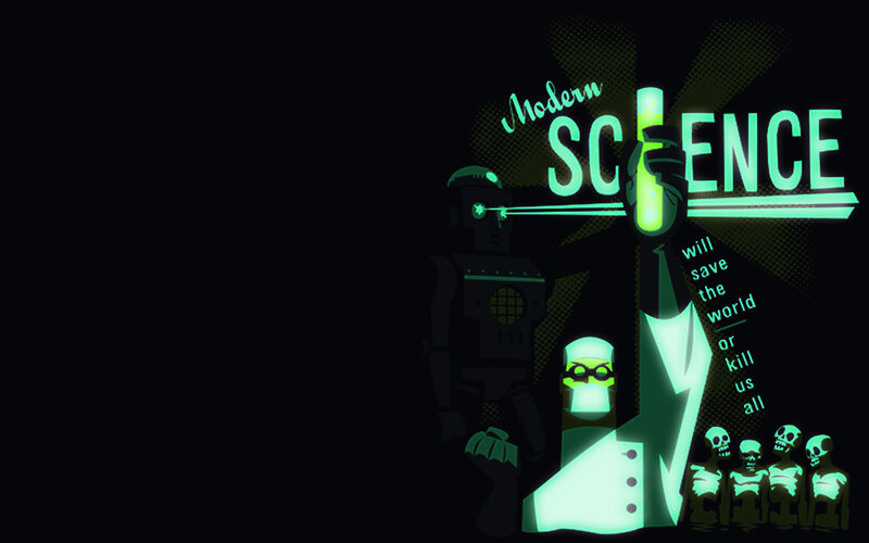 Scientist with Test Tube — Black