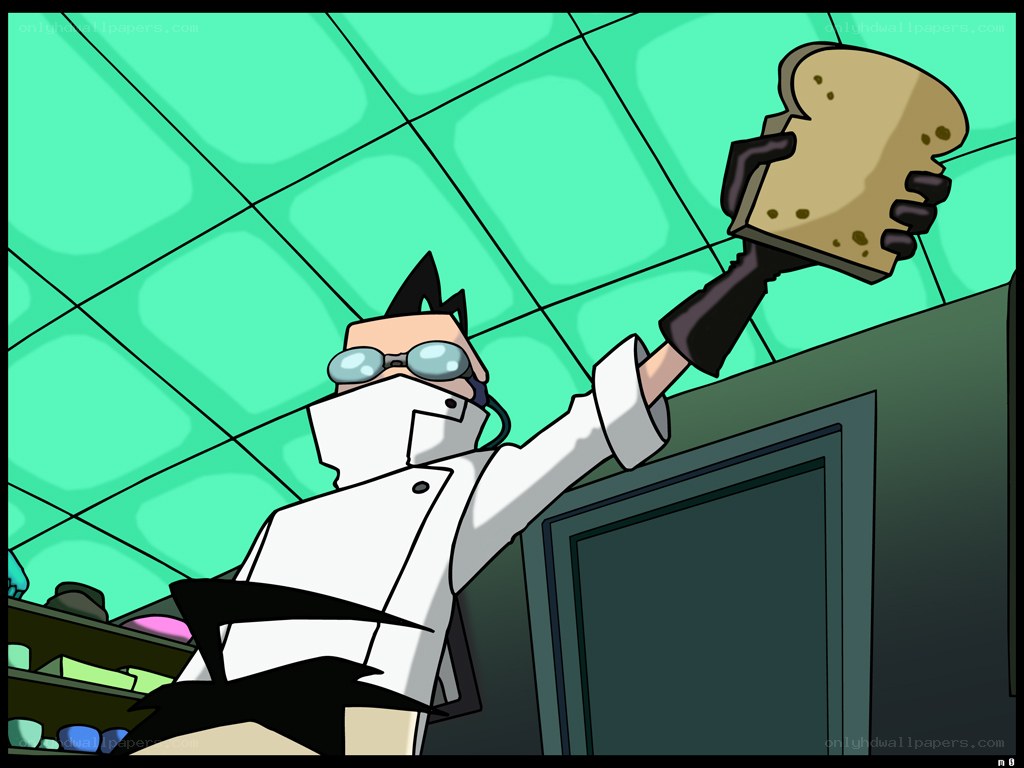 scientist with toast