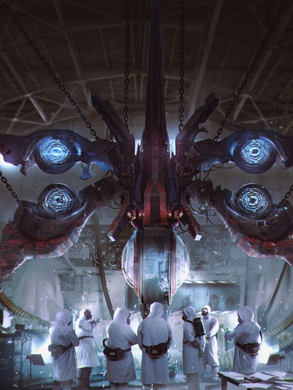 Scientists Examining Alien Craft