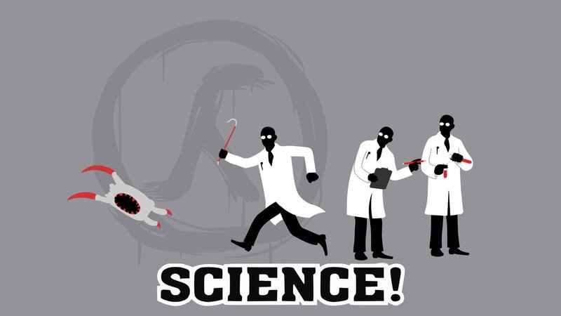 Scientists Fleeing Monster