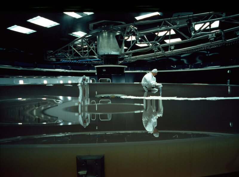 Scientists in a clean room