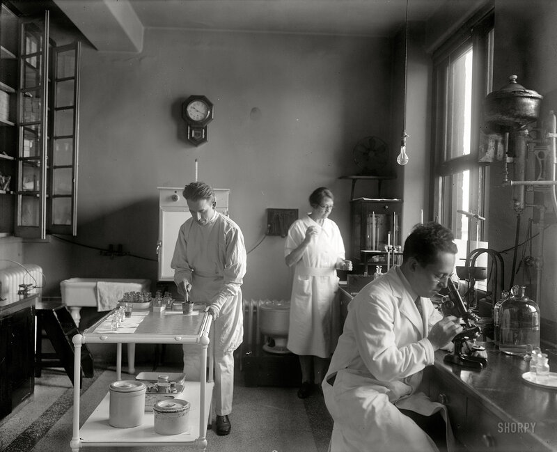 Scientists in a Lab — Black