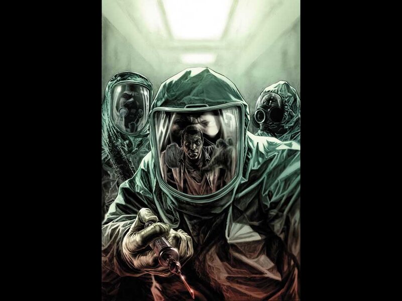 Scientists in Hazmat Suits
