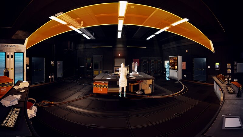 Scientists in Lab — Black, Dramatic, 3d Render