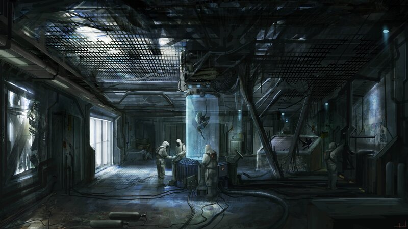 Scientists in Lab — Gray