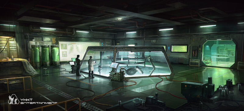 Scientists in Lab — Green