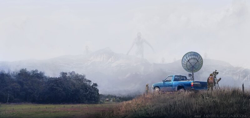 Scientists Observing Giant