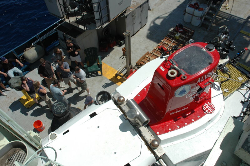 Scientists on a research vessel