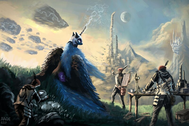 Scientists study a large creature