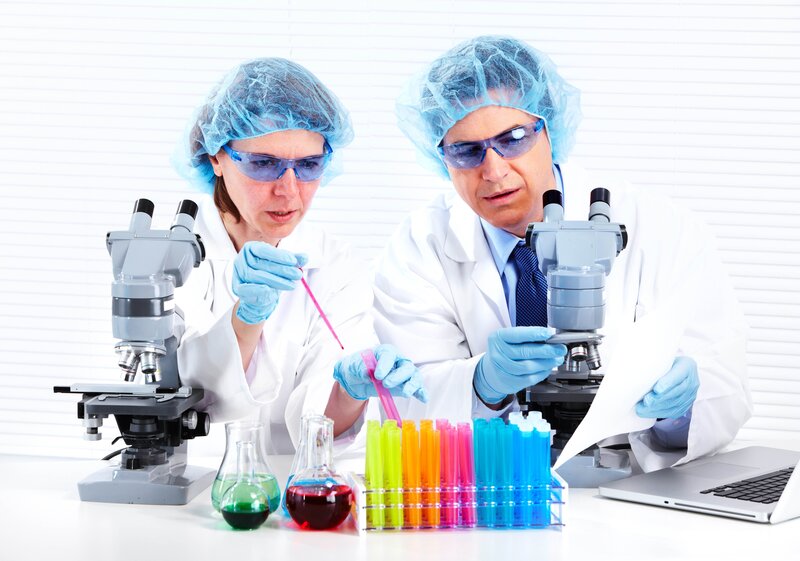 Scientists working in a lab