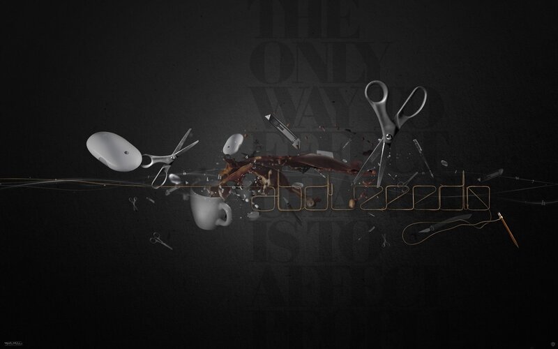 Scissors and Coffee Splashing