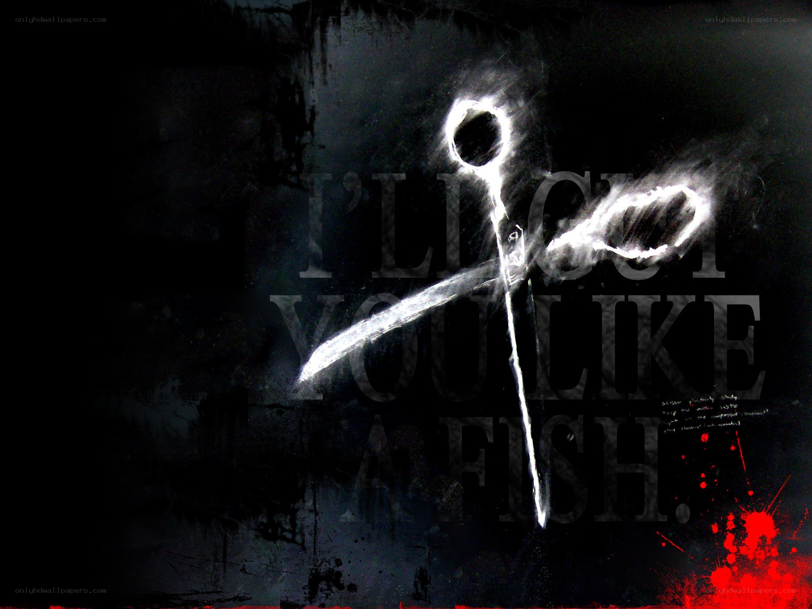 Scissors with text overlay