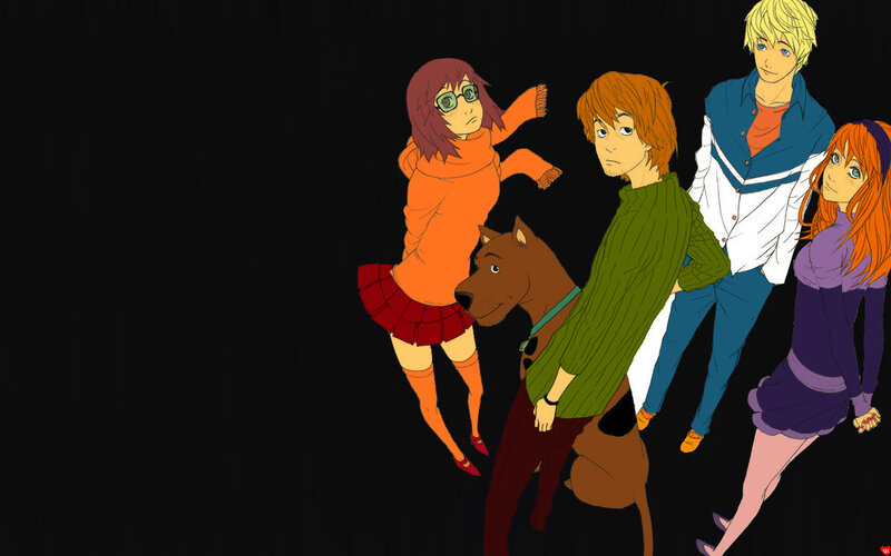 Scooby-Doo gang in anime style