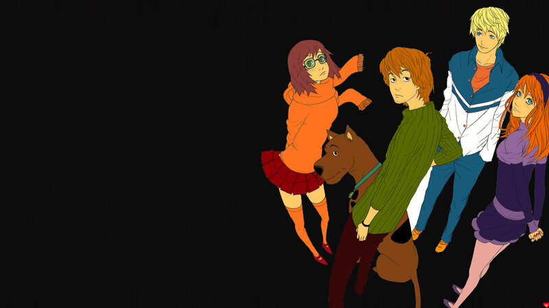 Scooby-Doo gang in anime style