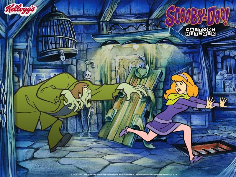 Scooby-Doo in a spooky chase
