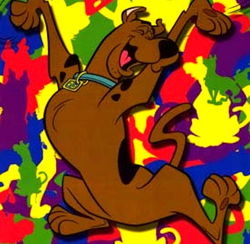 Scooby-Doo in colorful chaos