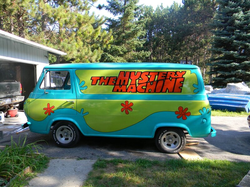 Scooby-doo Van — Teal, Outdoor, Afternoon