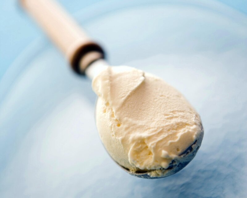 Scoop of vanilla ice cream