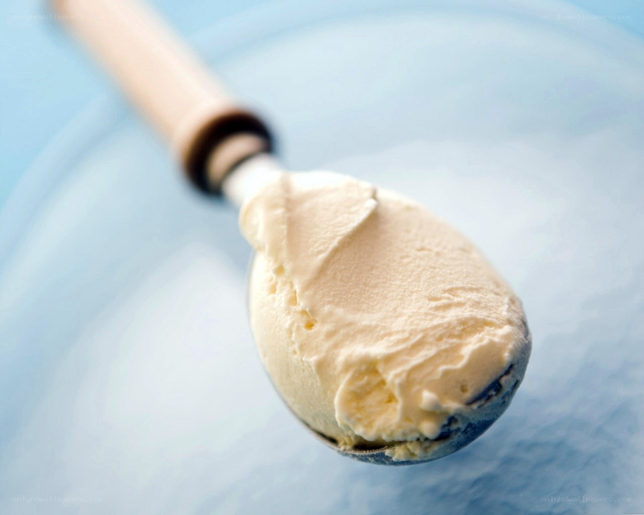 Scoop of vanilla ice cream
