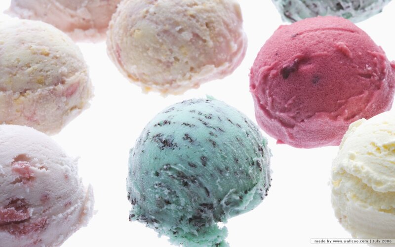 Scoops of Ice Cream — White, Neutral, Photograph, Ice Cream Scoops