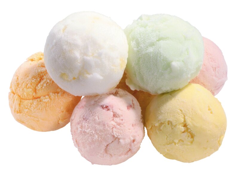 Scoops of Ice Cream — White, Neutral