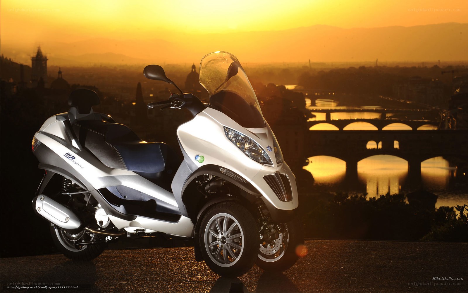 Scooter at sunset in Florence