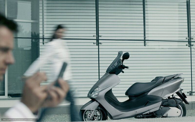 Scooter in urban setting
