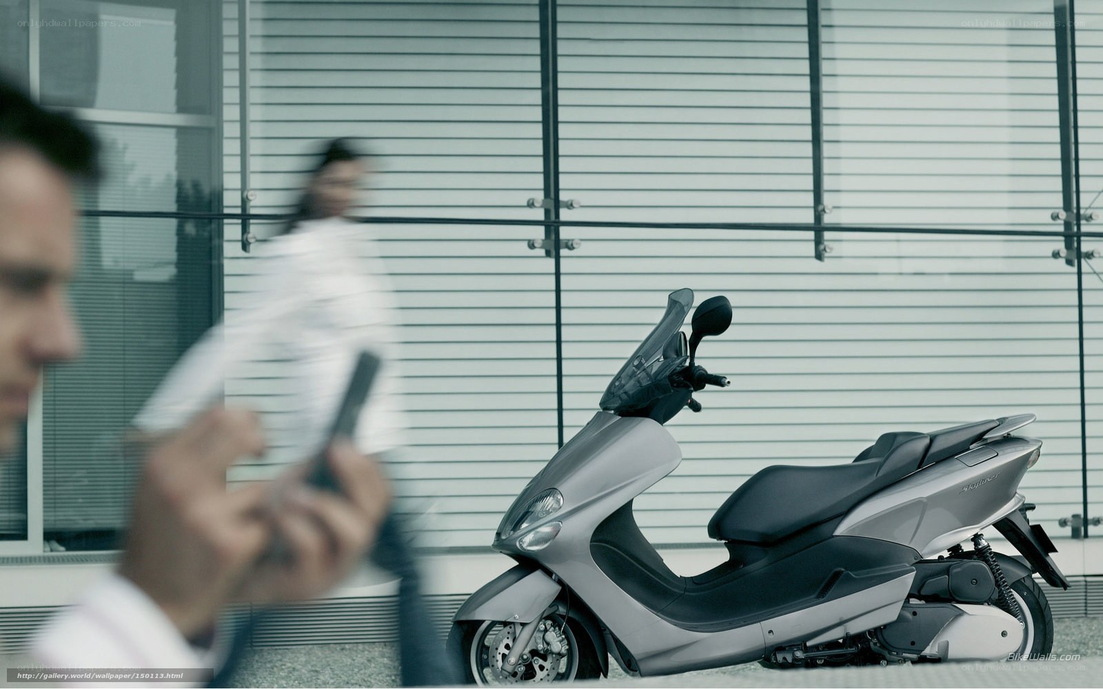 Scooter in urban setting