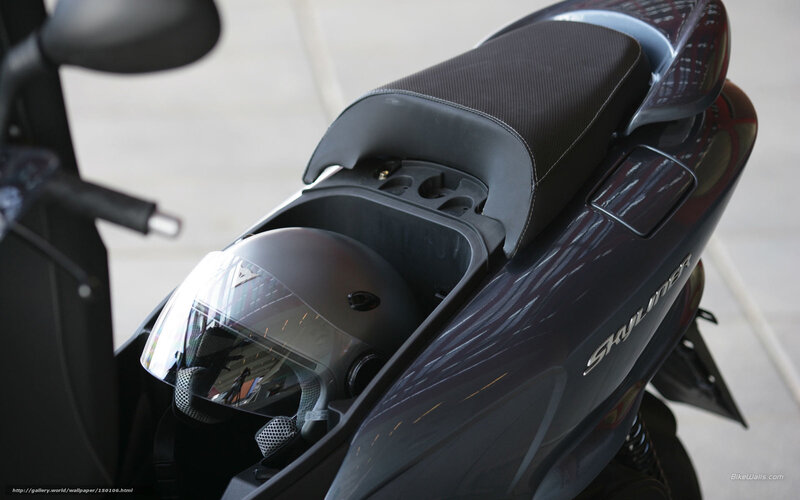 scooter with helmet storage