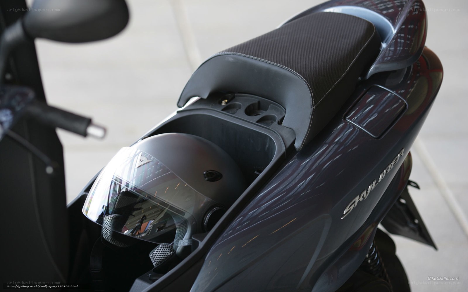 scooter with helmet storage
