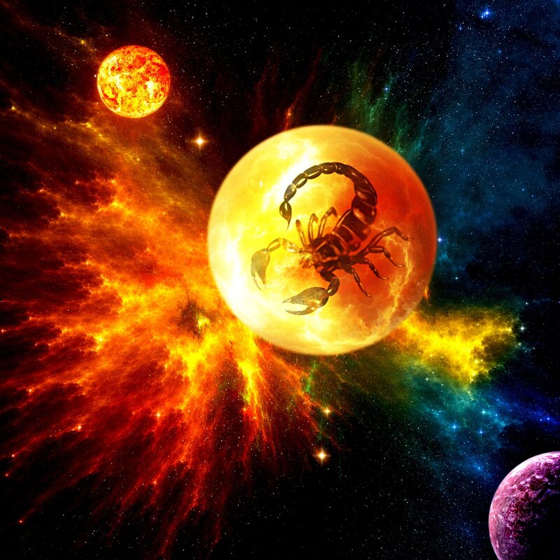 Scorpio constellation in space