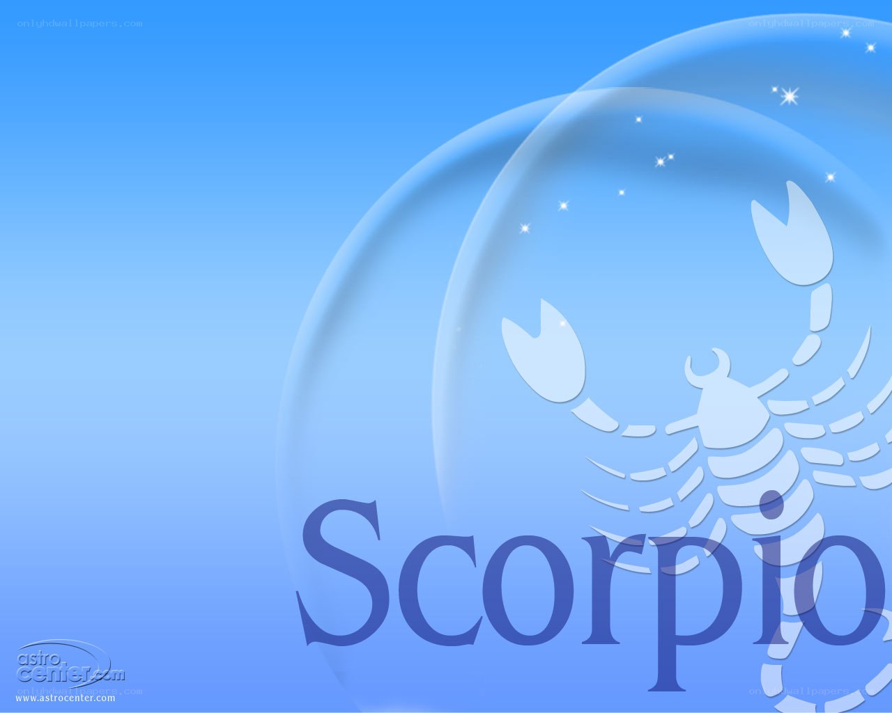 Scorpio zodiac sign background