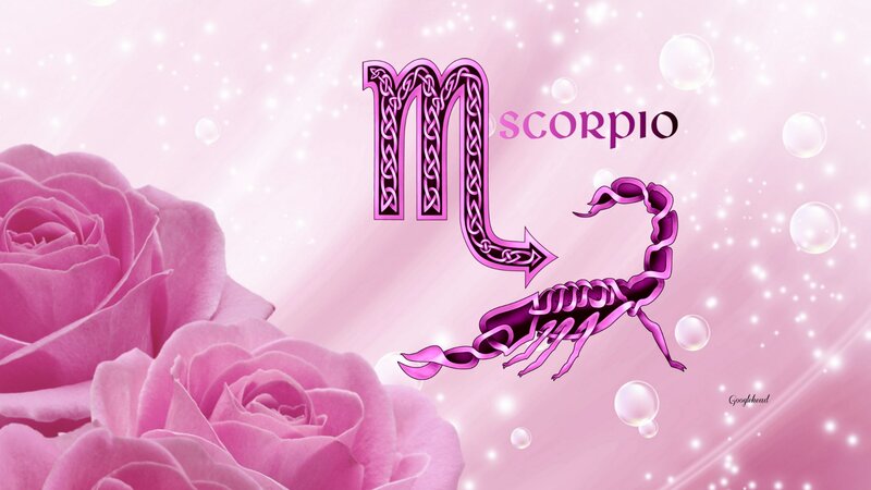 Scorpio Zodiac Symbol — Pink