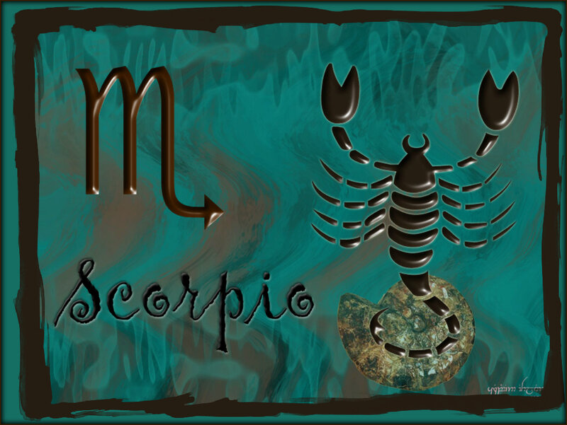 Scorpio Zodiac Symbol — Teal