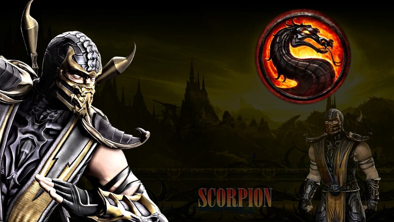 Scorpion Character — Black, Dramatic, Night
